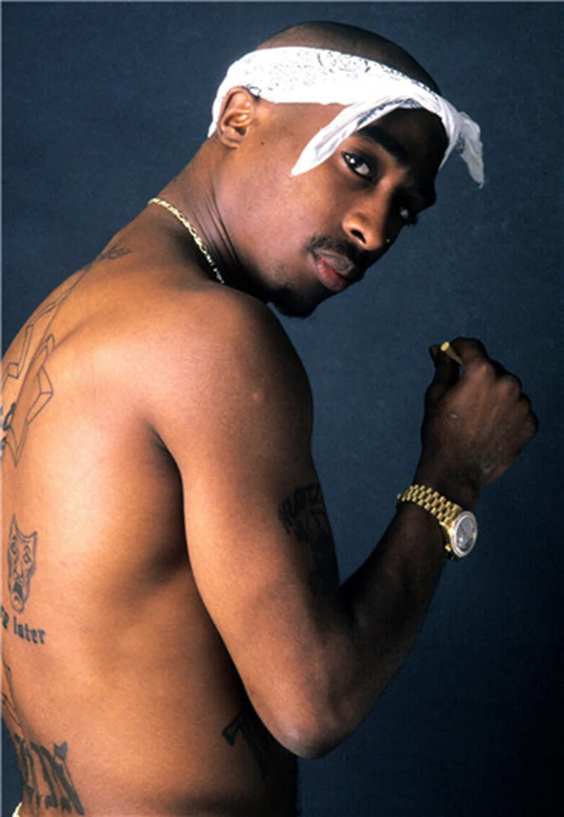 2Pac Тупак Шакур хип-хоп, певица плакат Водонепроницаемый фотографического Бумага плакат афиша ZS012