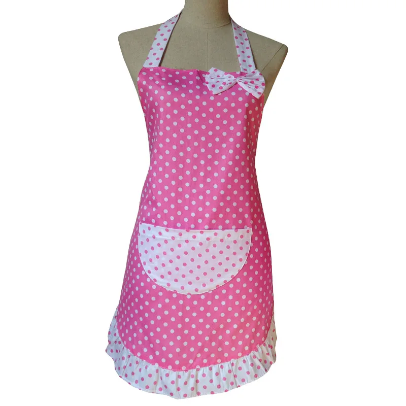 Buy Cute Kitchen Apron Woman Cooking Cotton Ruffled