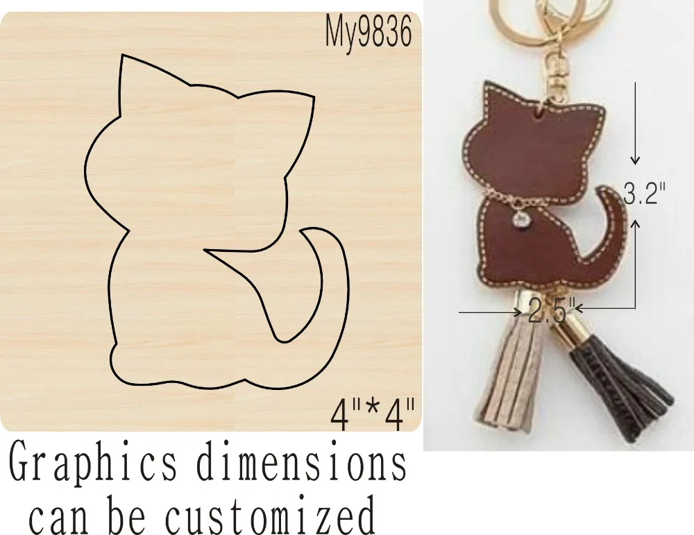 

Kitten hanger wooden mold die cut accessories wooden die Regola Acciaio Die Misura ,MY
