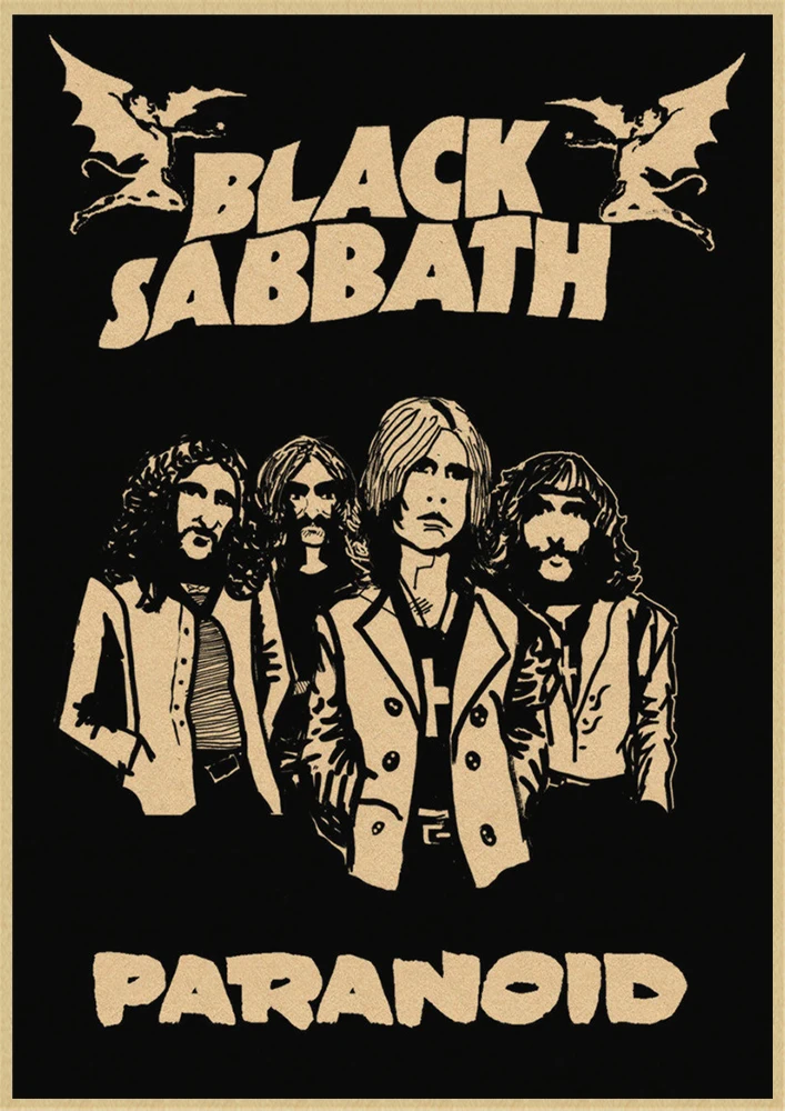Черный SABBATH домашний декор крафт-кислотная рок-музыка плакат рисунок core наклейки на стену