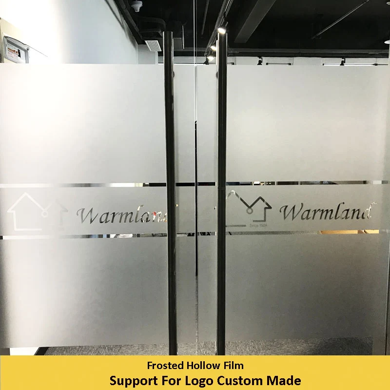 

Hollow Business Logo Personalized Glass Window Stickers Frosted Waistline Window Sticker Colored Anti-bump Bar Window Decals