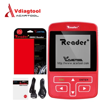 

2018 Vdiagtool Reader+ Code Reader Scanner Diagnostic Tool Obd2 Scanner CAN BUS & Engine Code Reader for DTCs
