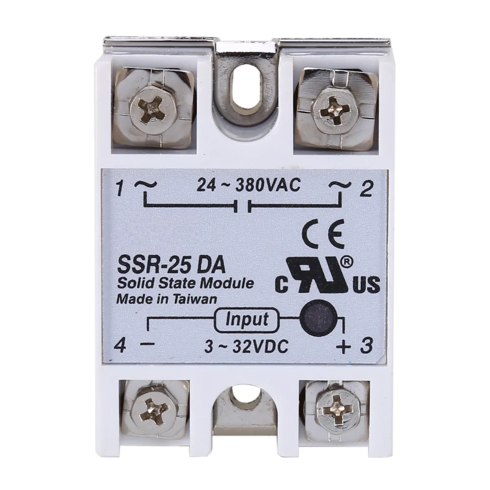 Output 24V 380V Relay 25A SSR 25 DA Solid State Relay For PID
