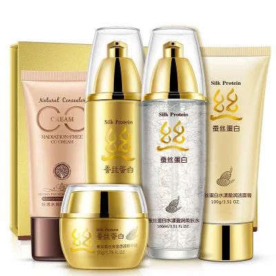 

Bioaqua Silk Protein Moisturizing & Translucent Refreshing Hydrating Moisturizing Facial Care Set