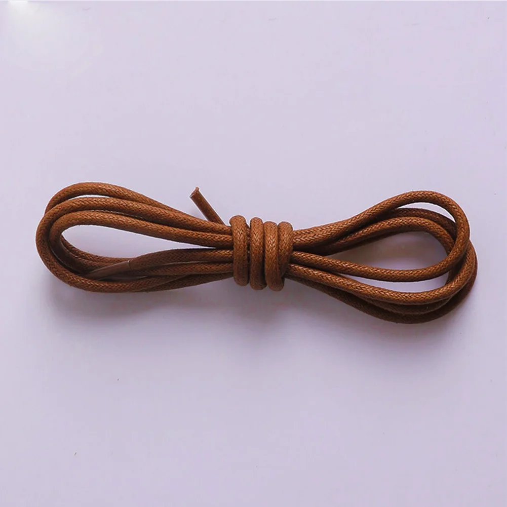 

70-80cm Round Waxed Coloured Shoelaces Elastic Leather Shoes Strings Boot Sport Shoe Laces