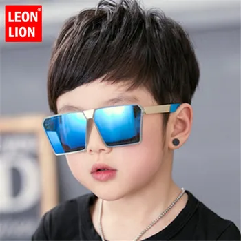 

LeonLion 2019 Square Children's Sunglasses Colorful Children Glasses Classic Vintage Personality Anti-UV Street Beat Eyewear