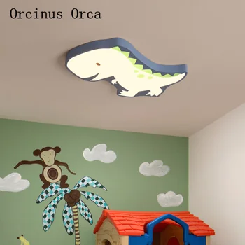 

Cartoon Creative Dinosaur ceiling lamp Boys and Girls Bedroom Children's Room light Modern Simple LED Color Dragon ceiling lamp