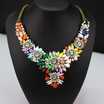 

2018 Fashion Necklaces Wholesale Shourouk Choker Statement Necklace & Pendant Fower Women667