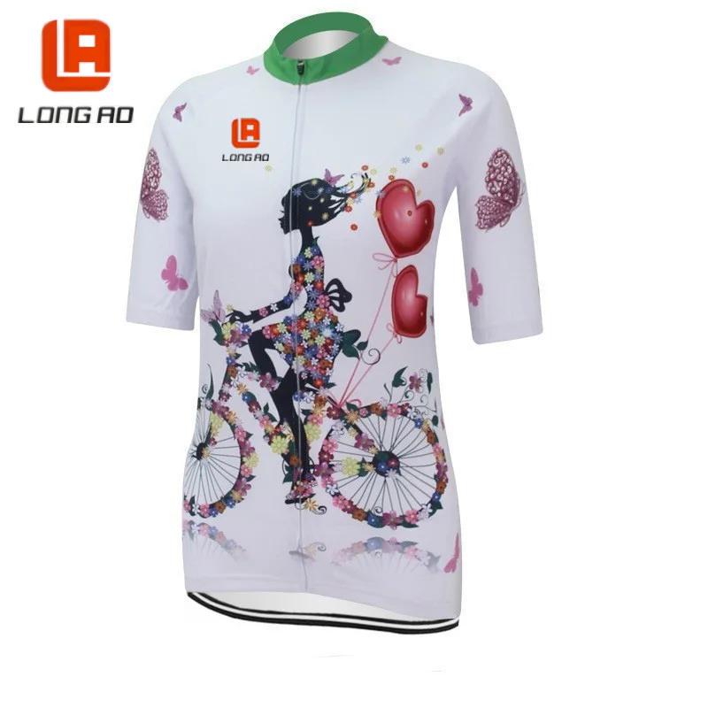 Длинные женские облегающие велосипедные Джерси Ropa De Camisa Ciclismo с коротким рукавом