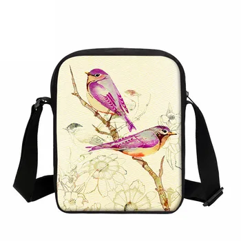 

VEEVANV Cute Children Messenger Bags Watercolours Printing Handbags Girls Cartoon Birds School Shoulder Bag Boys Crossbody Purse