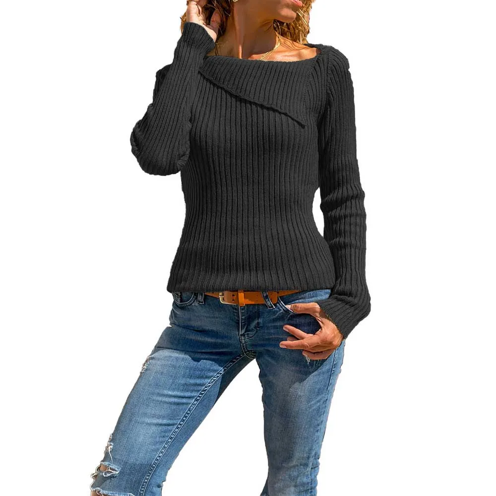 Women Winter Autumn Knitted Sweaters Casual Long Sleeve
