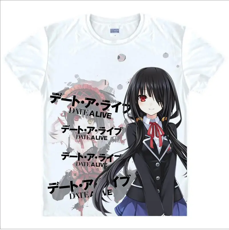 

Kawaii Kurumi Date a Live T shirt for men and women Unisex casual Sportwear Anime T-Shirt Cute Cartoon Cosplay Costume Clothing