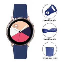2019 новый сплошной цвет силиконовый ремешок для часов для samsung Galaxy часы Активный сменный ремешок мягкий цвет