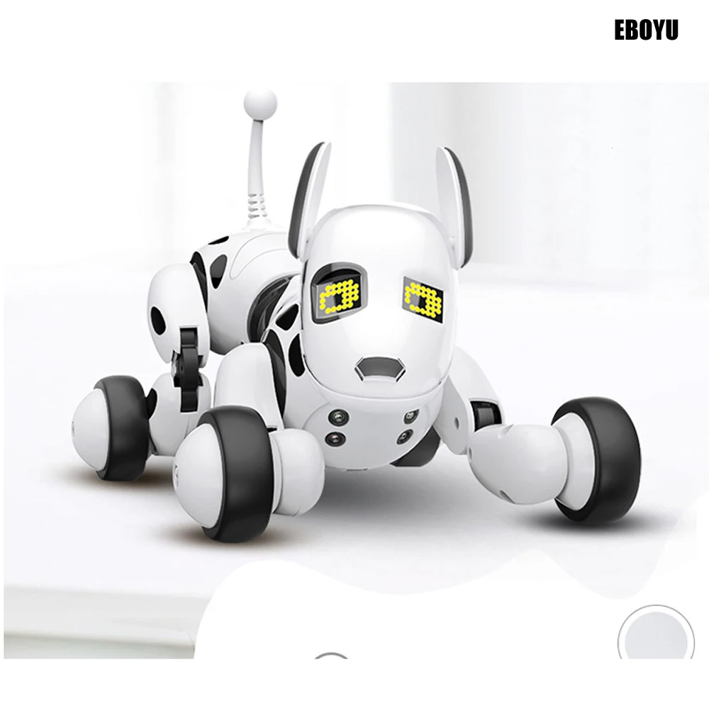 Brinquedo do Cão 2.4g sem Fio Cão de Controle Eboyu Atualizado Remoto Inteligente Cão Eletrônico Animal Estimação Educacional Robô Presente 9007a rc 4 animal estimação educacional inteligente robô brinquedo do cão presente