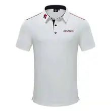 Новая летняя мужская DST Тренировка по гольфу футболки короткий рукав анти-пот Хлопок на открытом воздухе Спорт гольф футболки