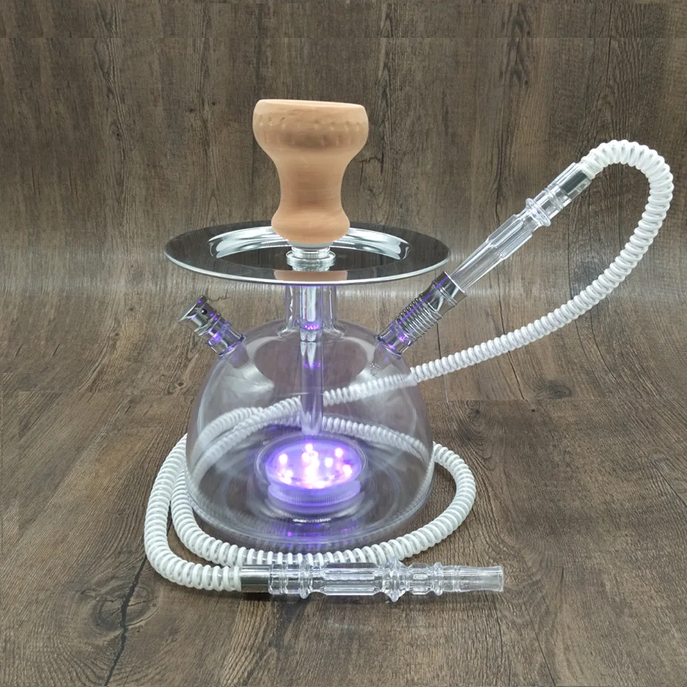 Светодиодный светильник акриловый кальян KTV ресторанов баров Sheesha Chicha Narguile с керамической табачная чаша пластиковый шланг и щипцы