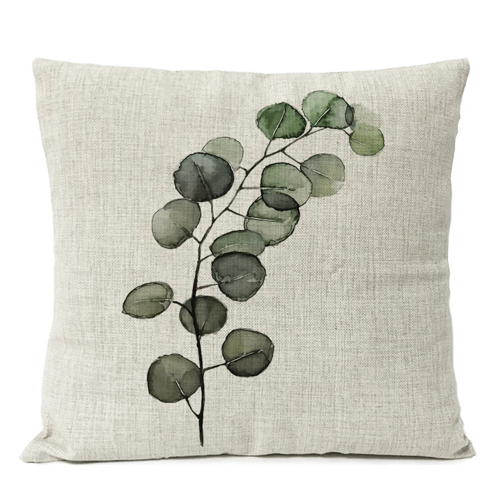 Скандинавские свежие зеленые листья растений наволочки для подушек для дома декоративные подушки Английский алфавит чехол для подушки с буквами льняной чехол для подушки - Цвет: PN03