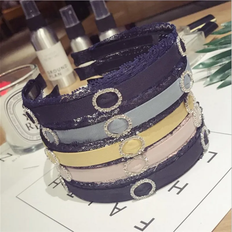 New simple hair accessories solid color fabric ring with teeth anti-slip light plate hairband headband hair accessories women New simple hair accessories solid color fabric ring with teeth anti-slip light plate hairband headband hair accessories women