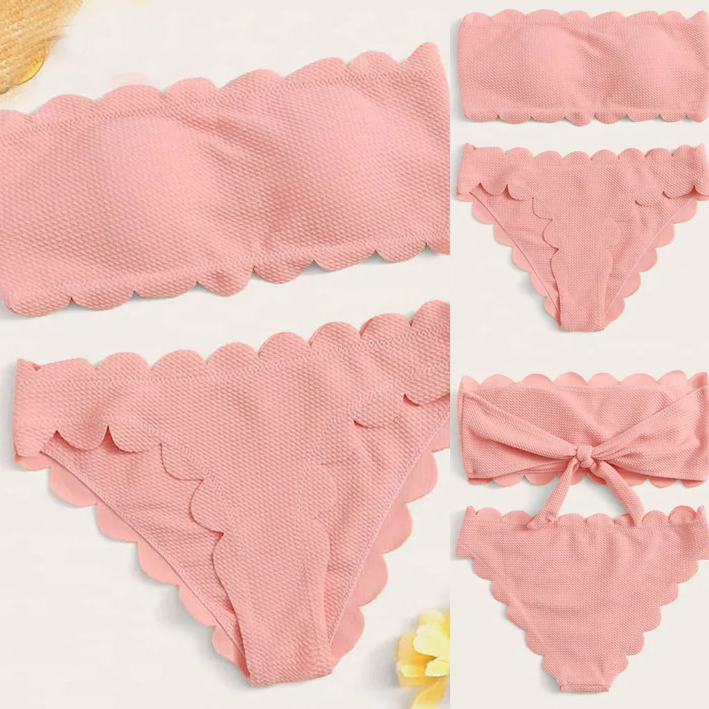 

Stylish Women's Swimwear Two Piece Print Sexy Split Swimsuit Bikini Swimsuit Sexy Cross Swimwear New Exquisite Ladies Beachwear