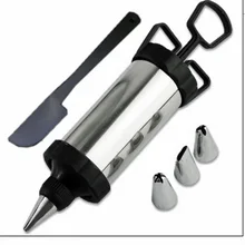 Edelstahl Biaohua mund Kuchen Küche Dekorieren Zubehör Biaohua pistole Biaohua stift Back scraper werkzeug DIY gerätesätze