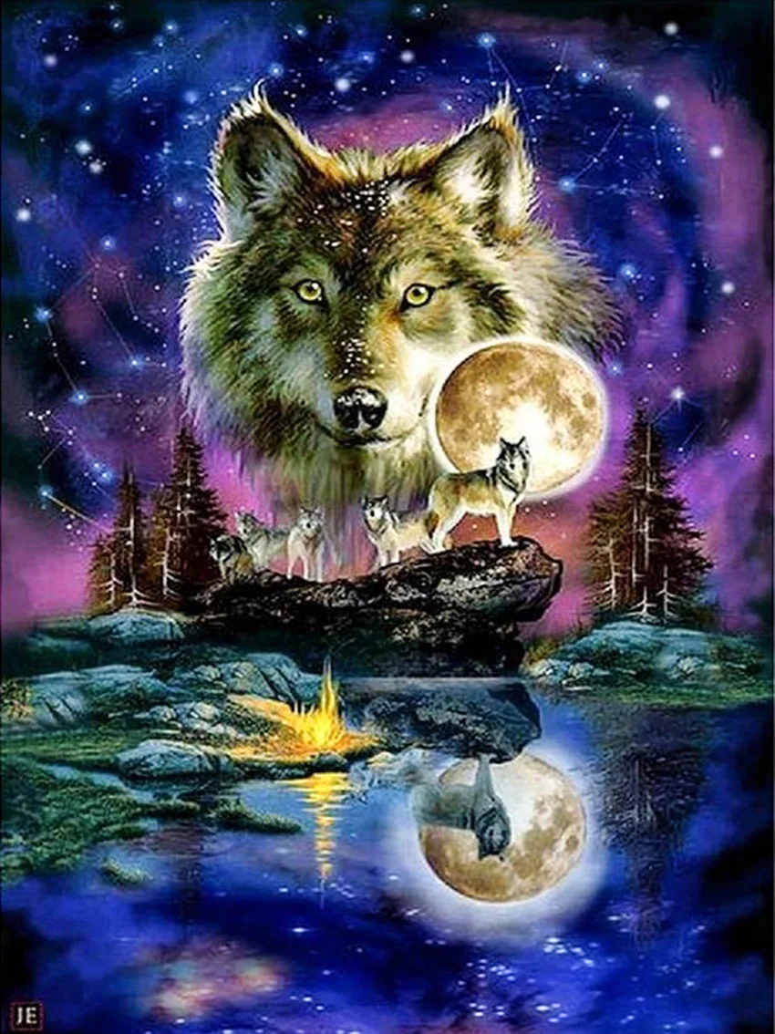 

Flower Arrangement 5D DIY Diamond Embroidery Wolf Cross Stitch Diamond Painting Diamond Wall Painting love gift
