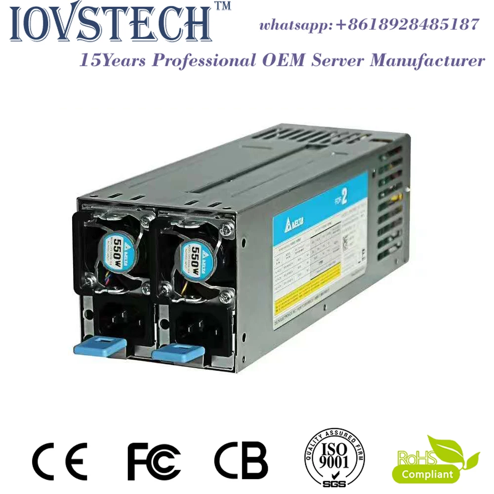 High efficiency saved energy 2U redundant 550W 80 plus