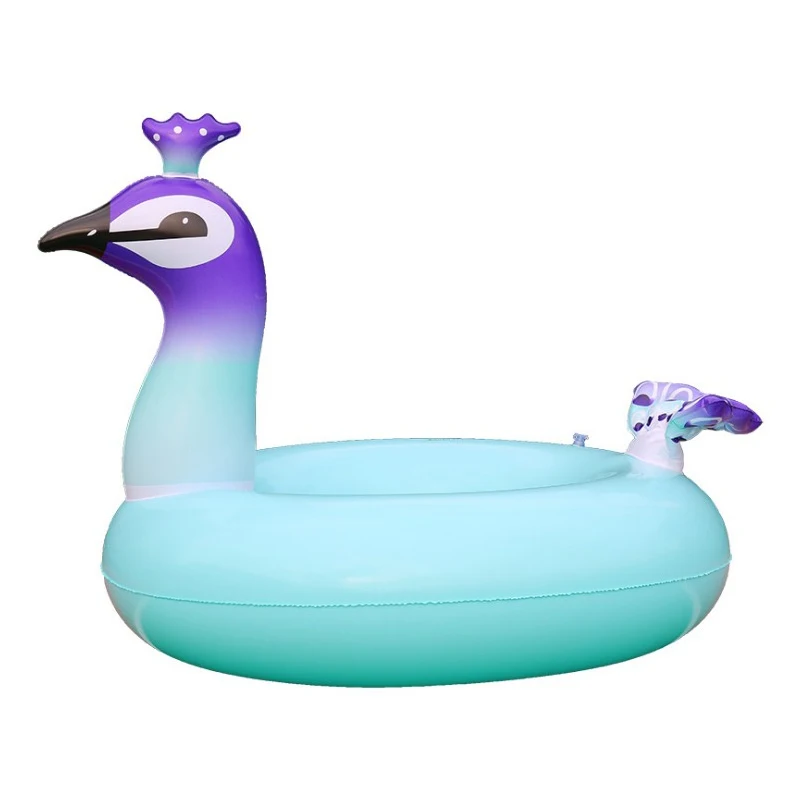 

Child Inflatable Swimming Circle Ring Party Fun green peacock Inflatable Pool Float Party Toy Water Sport Swim Rings