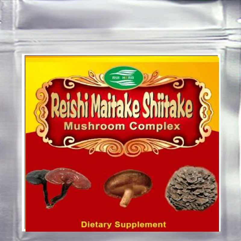 Mushroom Complex (Maitake, Reishi, Shiitake) Extract 50 Polysaccharide Powder 300gram free