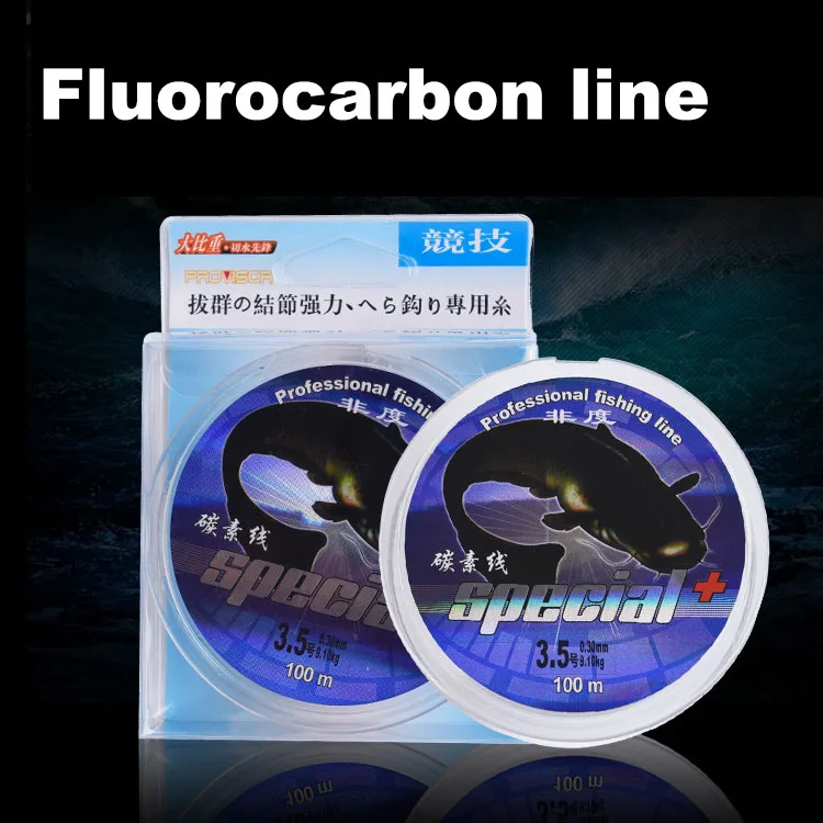 

100M Fluorocarbon fishing line 2.8-44LBs Dia 0.1-0.6mm sinking high Abrasion Resistance stretchable fluorocarbon fishing line