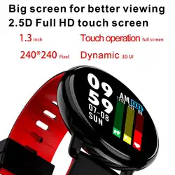 K1 Смарт IP68 Водонепроницаемый сердечного ритма крови Давление монитор IPS полный стилус для сенсорного экрана для Android IOS смарт-браслет