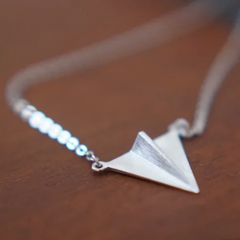 

New Arrivals 925 Sterling Silver Airplane Necklaces & Pendants For Women Hot Fashion sterling-silver-jewelry