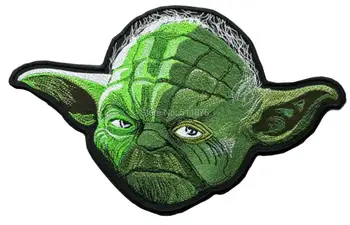 

11" XXL Master Yoda STAR WARS leather Jacket back patch tv movie series MC Embroidered Motorcycle Biker Vest transfer Badge
