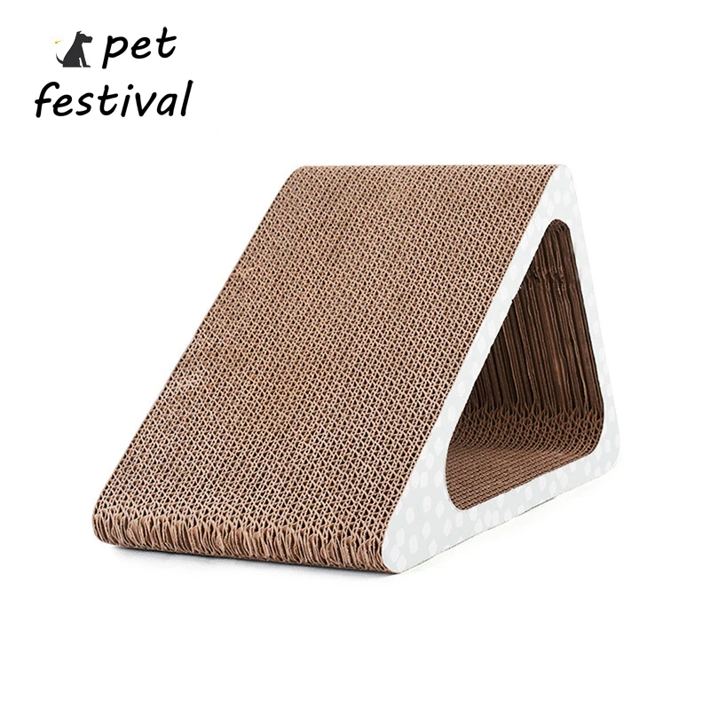 

Pet Festival Vertical tunnel triangle Cat Scratcher Kitten Scratch Pad Corrugated Paper Cat Scratching Pet Products Balls Toys