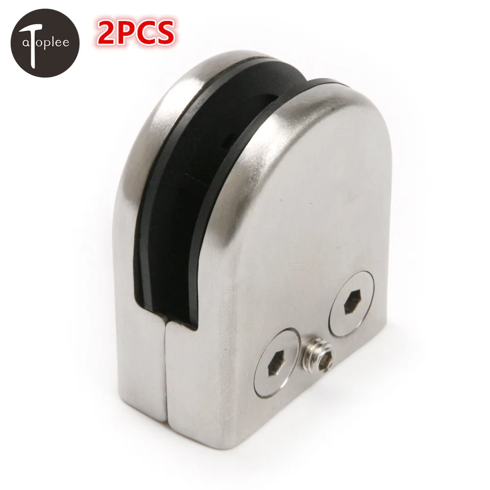 Top Quality 2 Pcs 304 Stainless Steel Metalworking Clamps Round Glass