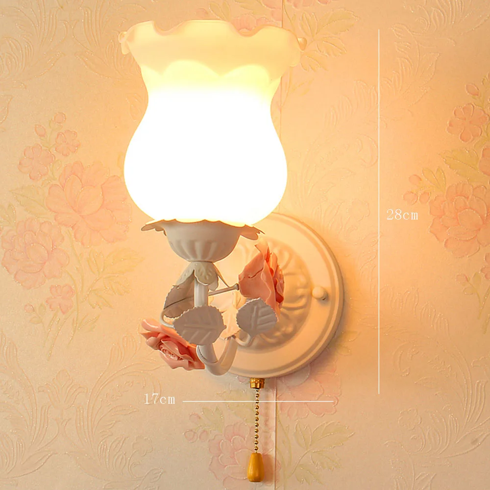 Цветочный светодиодный настенный светильник E27 настенный прикроватный светильник для чтения 110-220 В Современное Внутреннее освещение Настенные светильники для дома Luminarias