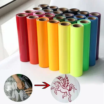 

Six Colors Choosen Fluorescent heat trasnfer vinyl DIY T-shirt transfer film South Quality