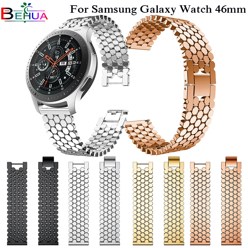 Accesorios de reloj para Samsung Galaxy Watch, 46mm, SM R800, pulsera de  acero inoxidable de lujo, correa de reloj de repuesto, 22mm|Correas de reloj|  - AliExpress