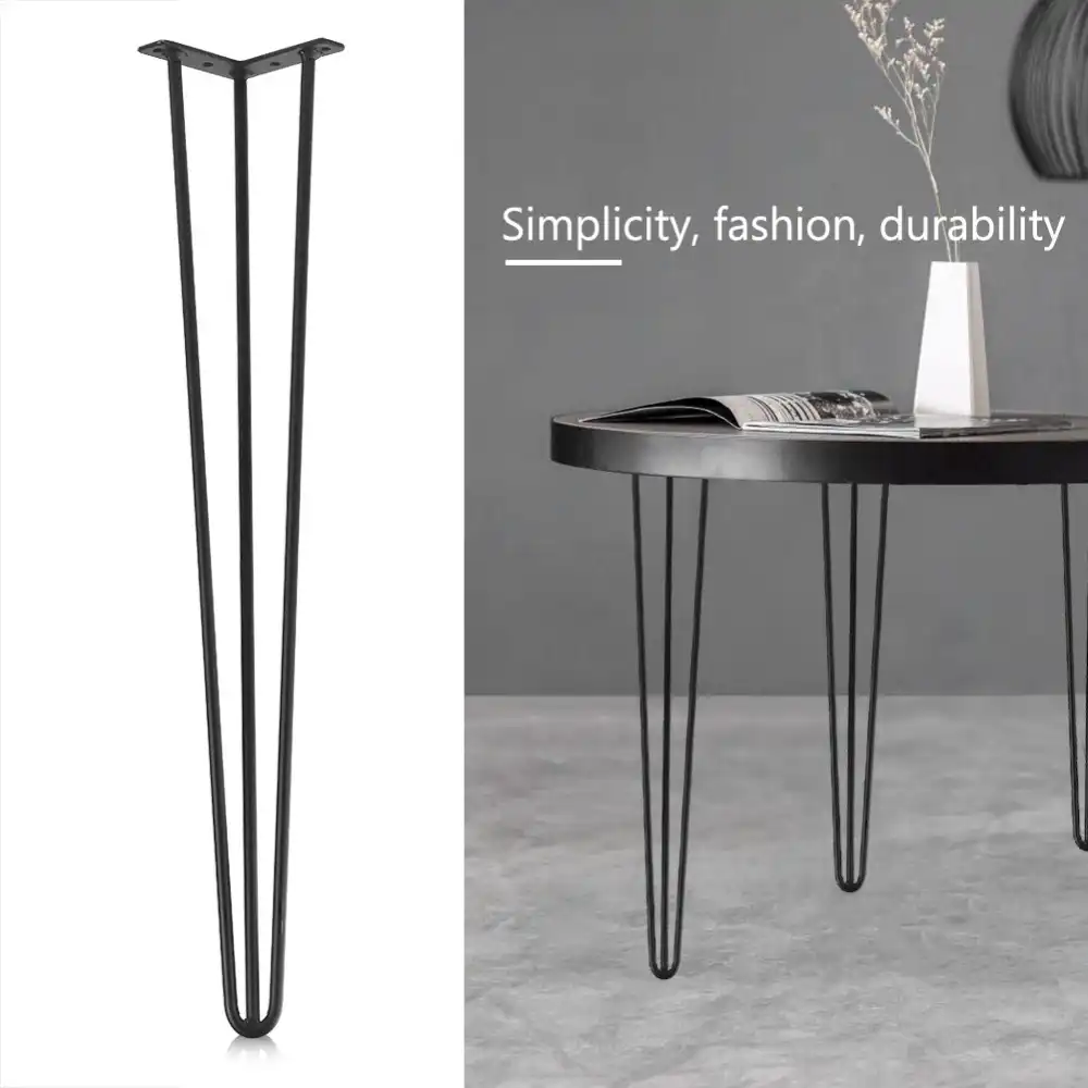 4pcs 28 30inch Jambes De Meuble Hairpin Metal Furniture Table Legs Solid Iron Laptop Desk Diy Furniture Coffee Table Chair Leg