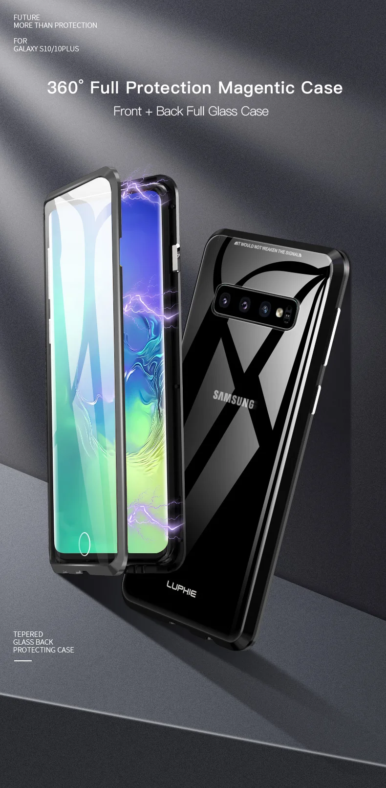  Samsung S10 Plus S10e magnet glass case (1)
