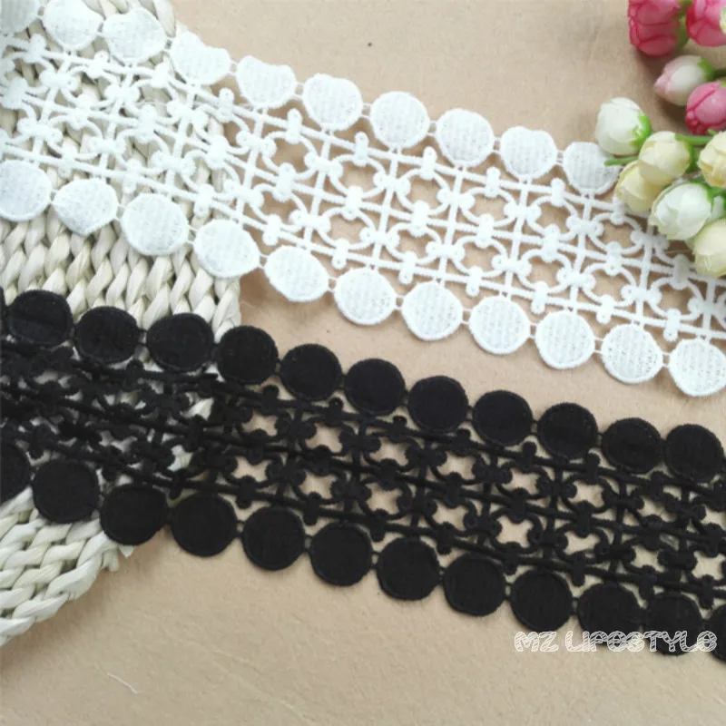 

buulqo 8cm width bilateral symmetrical water soluble milk silk lace accessories DIY handmade material clothing decoration