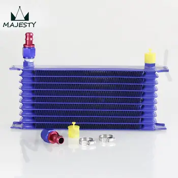 

TRUST TYPE UNIVERSAL 10 ROW AN-10AN UNIVERSAL ENGINE TRANSMISSION OIL COOLER WITH FITTINGS