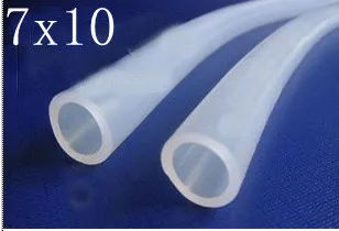 

7x10mm Food Grade Medical Use FDA Silicone Rubber Sleeve Tube Hose Pipe For Coffee Cup