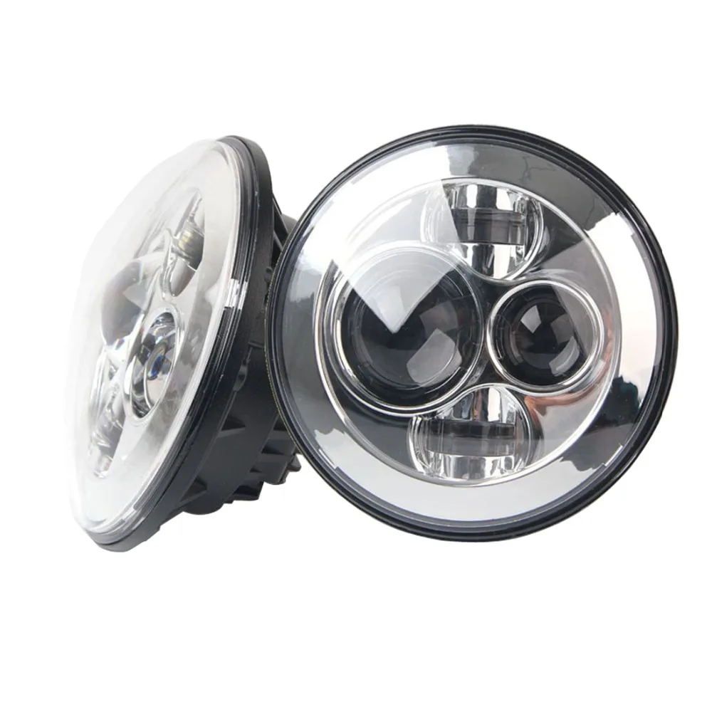 Круглые светодиодные фары 7 дюймов для Je ep Wr angler 97 15 налобный фонарь Toyota Defender
