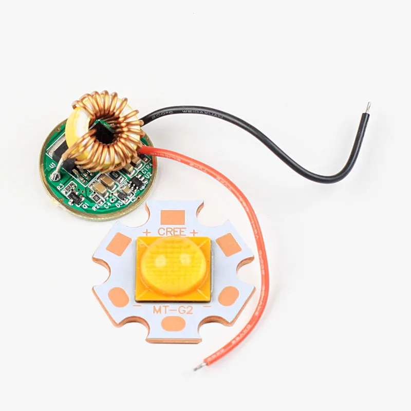 

Cree MTG2 MT-G2 1/5Mode Led Driver 18V + MT-G2 Warm White Led Light 20MM 18V 1A