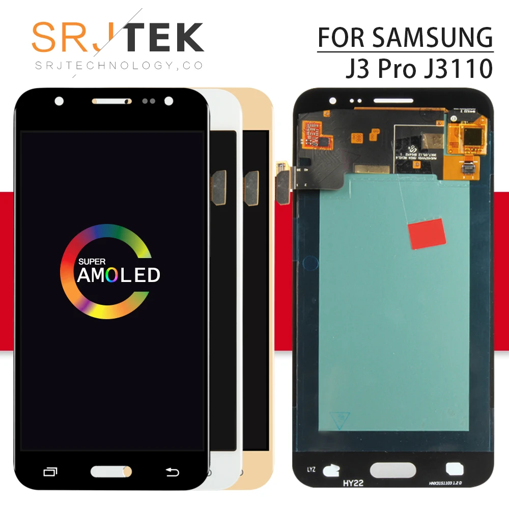 

OLED/AMOLED For Samsung Galaxy J3 PRO LCD Display Touch Digitizer Screen Sensor Glass For Samsung J3110 Display J3P J3109 J3119