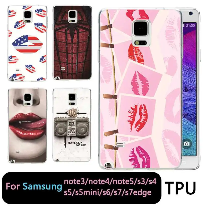 Qmswei ТПУ мягкий чехол для телефона Samsung Note5 S8 S6 S7 Edge S4 S5 S3 C5 C9 Note3 note4 S9plus стежка Bone