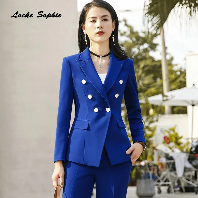 

1pcs Women's Plus size Blazers coats 2019 Spring cotton blend Button Splicing Suits jackets ladies Skinny office Blazers Suits