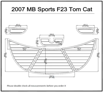 

2007 MB Sports F23 Tom Cat Swim Platform Pad Boat EVA Teak Decking 1/4" 6mm
