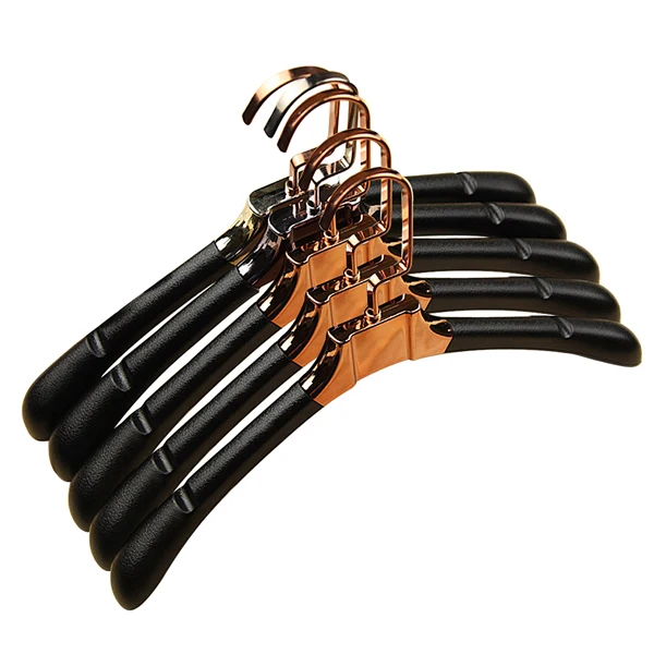 

(10 pieces/lot) Leather hangers, Ladies coats hanger