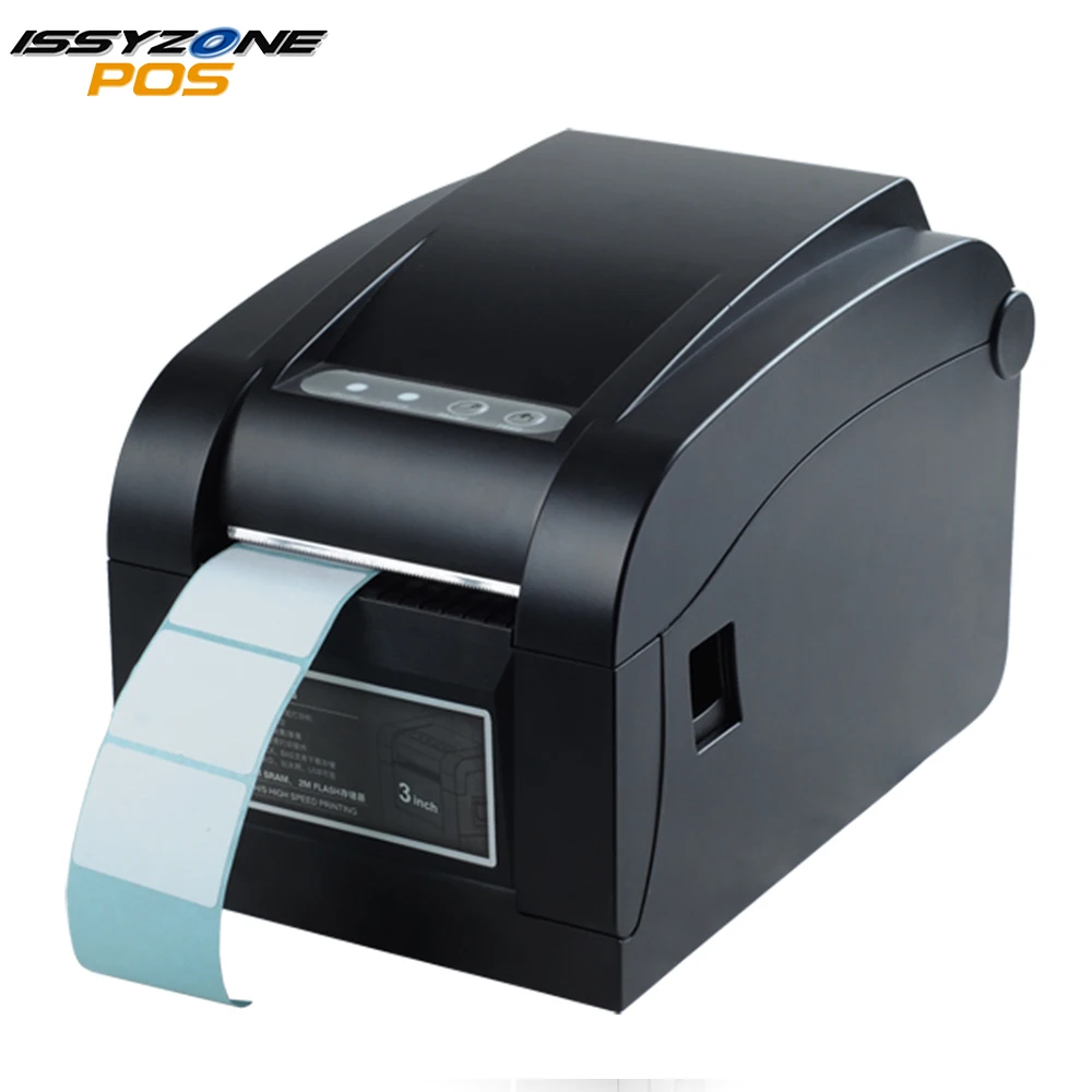 IssyzonePOS 3 Inch Direct Thermal Label Printer Warehouse Retail Sticker Printer Support QR Barcode Print With USB Serial Port